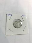 1943  Canadian Silver 10 cent Coin  Silver Dime High Grade