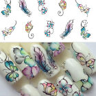 Nail Art Water Transfer Stickers Flower Butterfly Decals Tips Decoration Fashion