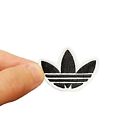 2X Patch ricamate Adidas logo fiore abbigliamento sport nero