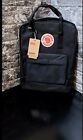 Nuovo Fjallraven Kanken 16L  Zaino sportivo impermeabile Nero Viaggi Acquista!