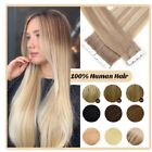 10-40 BANDES EXTENSIONS CHEVEUX NATURELS TAPE BANDES ADHÉSIVES REMY 49 60 CM 48H