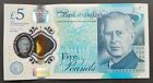 Banknot brytyjski wydany 5 czerwca 2024 Bank of England, król Karol III polimer 5 £, uncje
