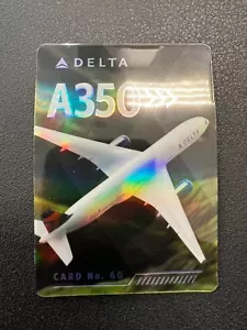 Delta Airlines Collectible Trading Card (pilot card) Airbus A350-900 No.60 New - Picture 1 of 2