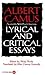 Lyrical and Critical Essays by Albert Camus