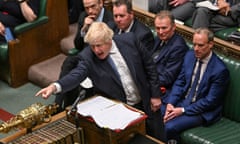 Boris Johnson during PMQ’s in the House of Commons on 25 May