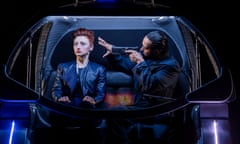 A vortex of sound and light … Jodie McNee and Ricardo Castro in Minority Report at Lyric Hammersmith, London.