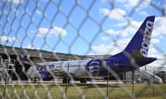 A Bonza 737 MAX aircraft in Melbourne