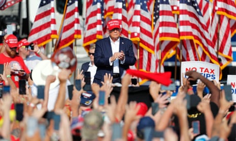 Donald Trump arrives at a campaign rally in Butler, Pennsylvania, 