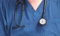 Medical professional wearing a stethoscope