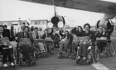 Members of the British team at London Airport, en route to Tokyo for the Summer Paralympic Games, 4 November 1964.