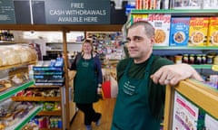 Jonathan and Laura Cobb, the owners of Miserden Stores in Gloucestershire.