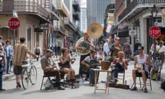 Street musicians in the French Quarter of New Orleans. 