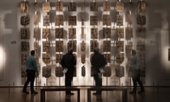 Some of the Benin bronzes at the British Museum in London.