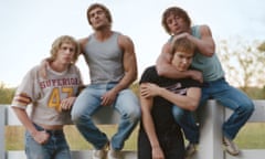 Harris Dickinson, Zac Efron, Stanley Simons and Jeremy Allen White as the Von Erich siblings.