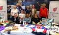 From left to right: Kelly Gallagher, Peter McGuire, Bruce Dee, ⁠Jayant Mistry, Claire Cunningham, Mike Brace, Baroness Tanni Grey-Thompson and David Clarke at the launch of the Athlete Community