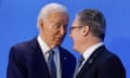 Joe Biden and Keir Starmer at the Nato Summit in Washington