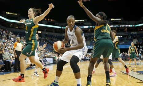 Minnesota Lynx star Sylvia Fowles (34) grabs a loose ball in the final second of the game against the Seattle Storm last week.
