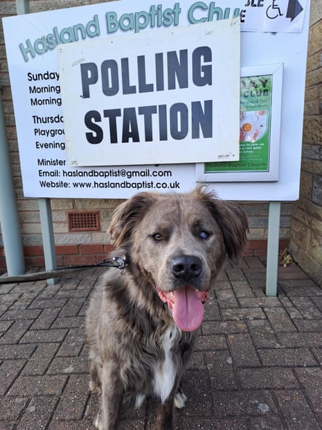 Burt at a polling station in Chesterfield.