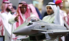 A model of the Saudi air force’s BAE Systems-built Eurofighter Typhoon