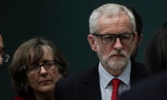 Jeremy Corbyn  at the Islington election count.