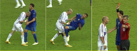 Zinedine Zidane headbutts Marco Materazzi