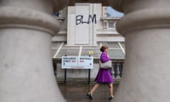 Black Lives Matter graffiti on Whitehall.