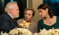 Succession’s Logan, Gerri and Marcia in the season one finale