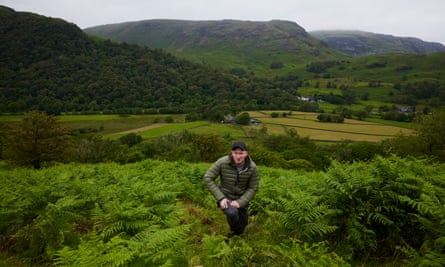 Rob Dixon on the fells overlooking the Borrowdale valley