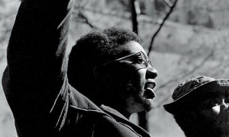 Fred Hampton raises his arms at the Days of Rage rally, Chicago, 1969.