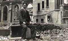 Kiyoshi Tanimoto at a ruined Hiroshima church in 1946.