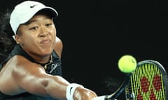 Naomi Osaka in action against Caroline Garcia during their Australian Open clash.