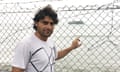Farhad Bandesh during his detention on Manus Island