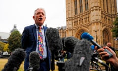 John Bercow speaks to the media outside the Houses of Parliament on 24 September after the judgment of the court on the legality of Boris Johnson’s advice to the Queen to suspend parliament for more than a month