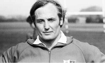 Duckham in his British and Irish Lions kit during a training session on the 1971 tour to New Zealand.