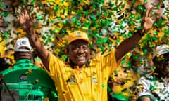 South African president and ANC leader Cyril Ramaphosa