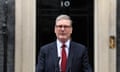 Keir Starmer speaking outside No 10 Downing Street