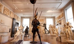 Array of sculptures in the gallery