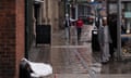 Austerity Measures Have Forced Birmingham Council To Cut Services For The Most Vulnerable<br>BIRMINGHAM, ENGLAND - DECEMBER 13: A homeless man begs on the streets of Birmingham as austerity measures lead to the city council to cut services for vulnerable people on December 13, 2016 in Birmingham, England. Austerity measures have led to a quadrupling of people sleeping on the streets as prevention services have seen their budgets cut. The chief executive of Birmingham city council, Mark Rogers, said Tory cuts had wrecked provision for many of the most vulnerable in the city. Departments including youth, children's and care for the elderly have been hit. The city's advice centres have also been reduced from 40 in 2010 to four. (Photo by Christopher Furlong/Getty Images)