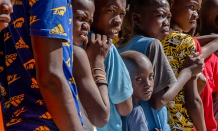 Children separated from their parents due to the gang war in Haiti.