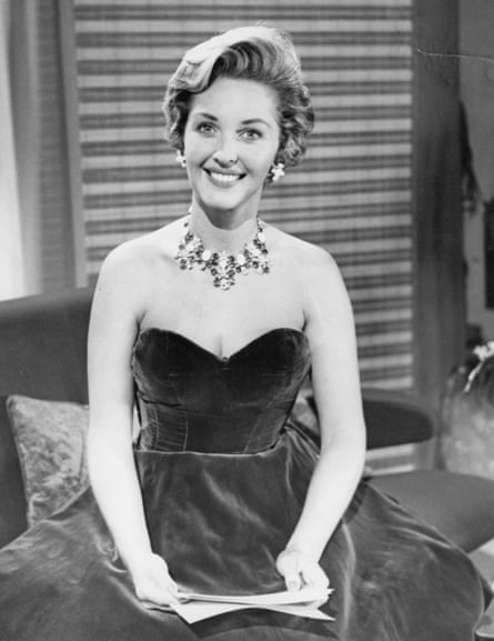 Katie Boyle at the BBC TV centre in Shepherd’s Bush in 1961.