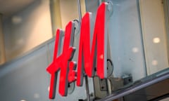 An H&amp;M logotype is seen at a shop in Stockholm