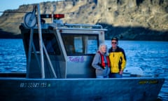 Gene and Sandy Ralston on Lake Billy Chinook in Jefferson County, Oregon. Photograph: Leah Nash/The Guardian