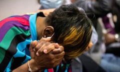 Ahmaud Arbery's mother, Wanda Cooper-Jones, reacts after the jury verdict was announced.