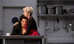 Julia Bullock in the title role, with Joyce DiDonato as Irene, in the Royal Opera’s Theodora.