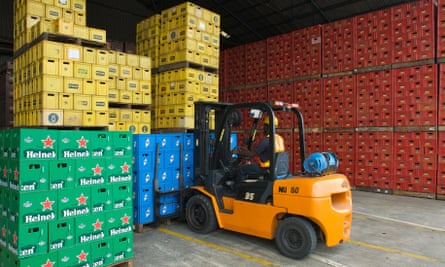 Heineken’s Nigerian distribution centre.