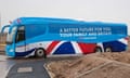 The Conservative party’s election battlebus in April 2015. 