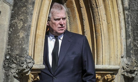 Prince Andrew at the Royal Chapel at Windsor in April 2021.