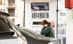 Gasoline Prices in the United States<br>epa09945004 A person at a gasoline pump in the Brooklyn borough of New York, New York, USA, 13 May 2022. The United States is experiencing the highest ever national average price for a gallon of regular gasoline this week, a spike that experts are connecting to Russiaâ€™s war in Ukraine as well as the country's ongoing inflation. EPA/JUSTIN LANE