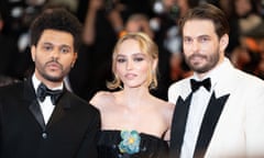 Abel Tesfaye, Lily-Rose Depp and Sam Levinson at The Idol premiere at the Cannes film festival, France, 22 May 2023.