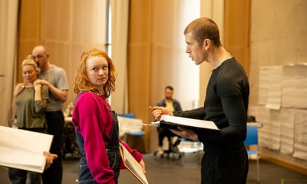 Tori Burgess and Kyle Rowe in rehearsal